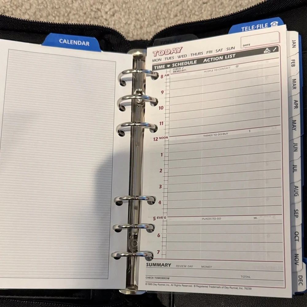 Ring-Bound Planner with Calendar Inserts